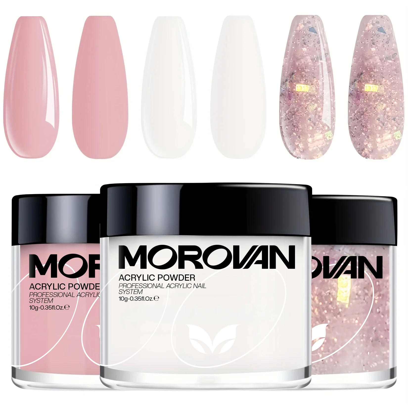 Pó de unhas acrílico 3 em 1, bege, rosa, secagem rápida, inodoro, não tóxico, fácil mistura, sem necessidade de lâmpada de unhas, presente para mulheres e meninas