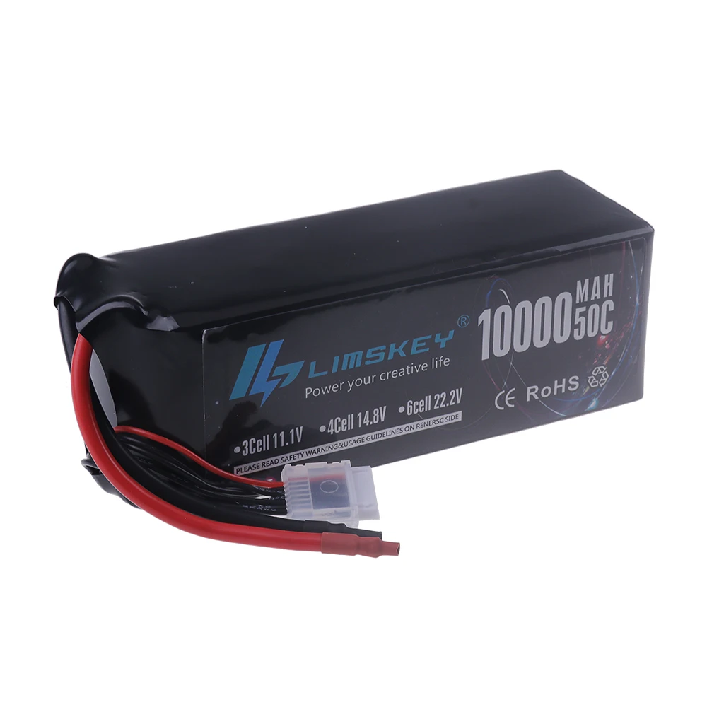 Batería Lipo de alta potencia 6S, 22,2 V, 50C, 22,2 V, 10000mAh, para modelo grande, Helicóptero, Avión, Robot Experimental, dinámica