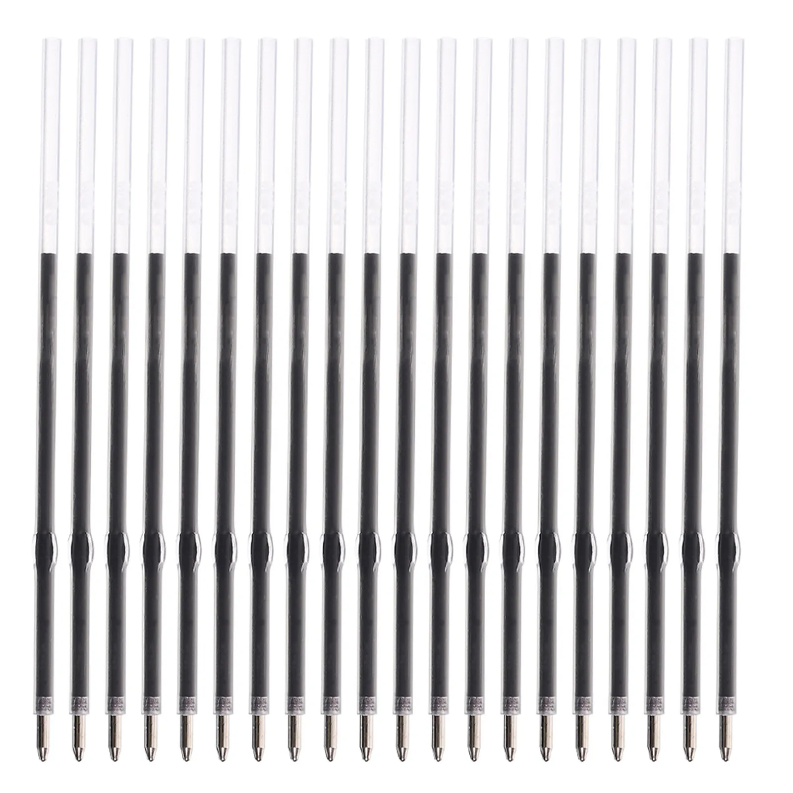 500Pcs 0.7mm Ballpoint Pen Refills Black Ink Fast Drying Fade Resistant Refill for Office School Writing Retractable Click Pens