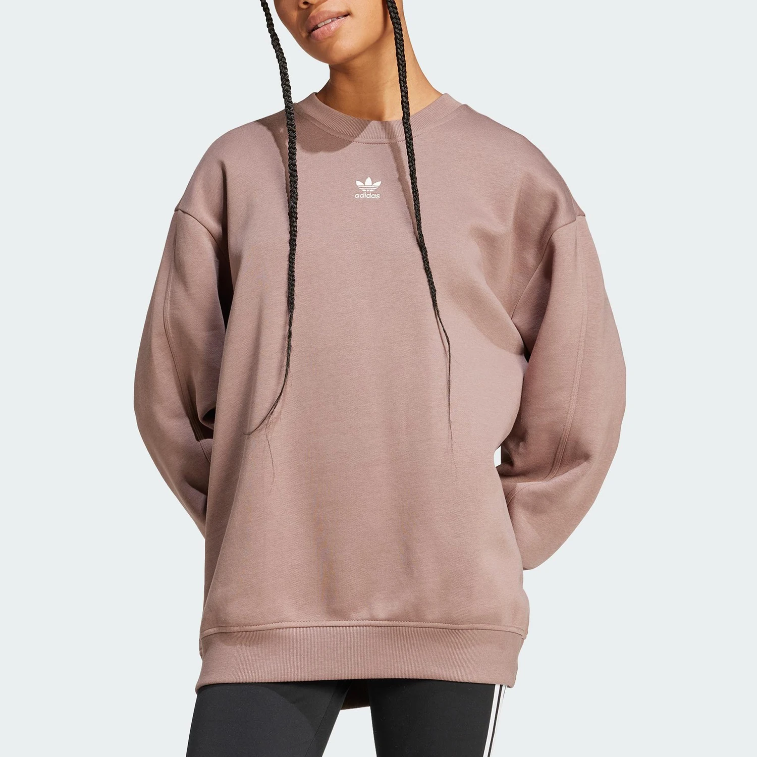 

Adidas genuine clover men's round neck pullover sports and leisure sweatshirt JD1538