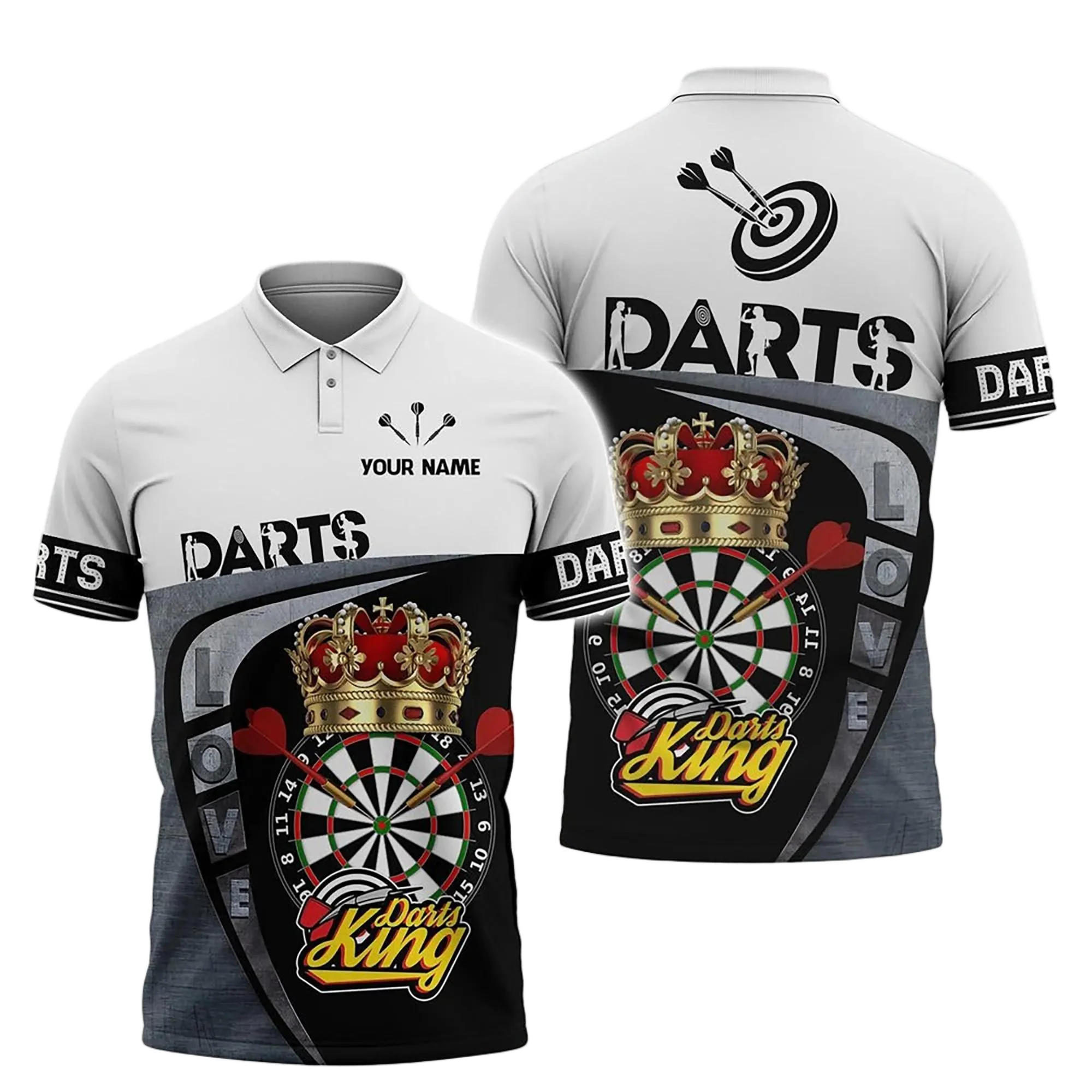 Trendy Darts Sports Polo T Shirt For Men Personalization Men's Polo Shirts Summer Breathable Quick Dry Short Sleeve Lapel Shirts