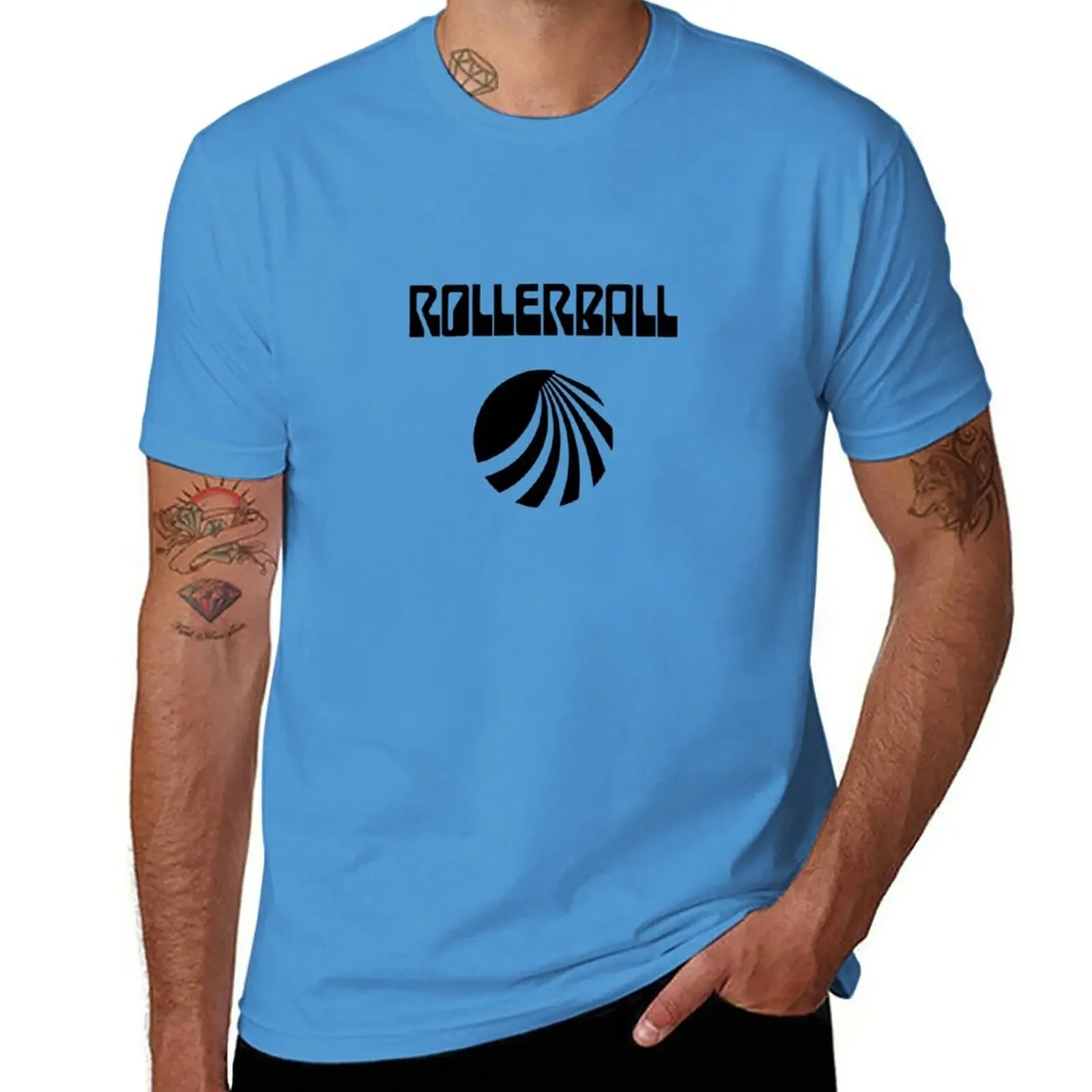 New Rollerball Houston Fan Shirt T-Shirt sports fan t-shirts summer top quick-drying t-shirt Oversized t-shirt Men's clothing