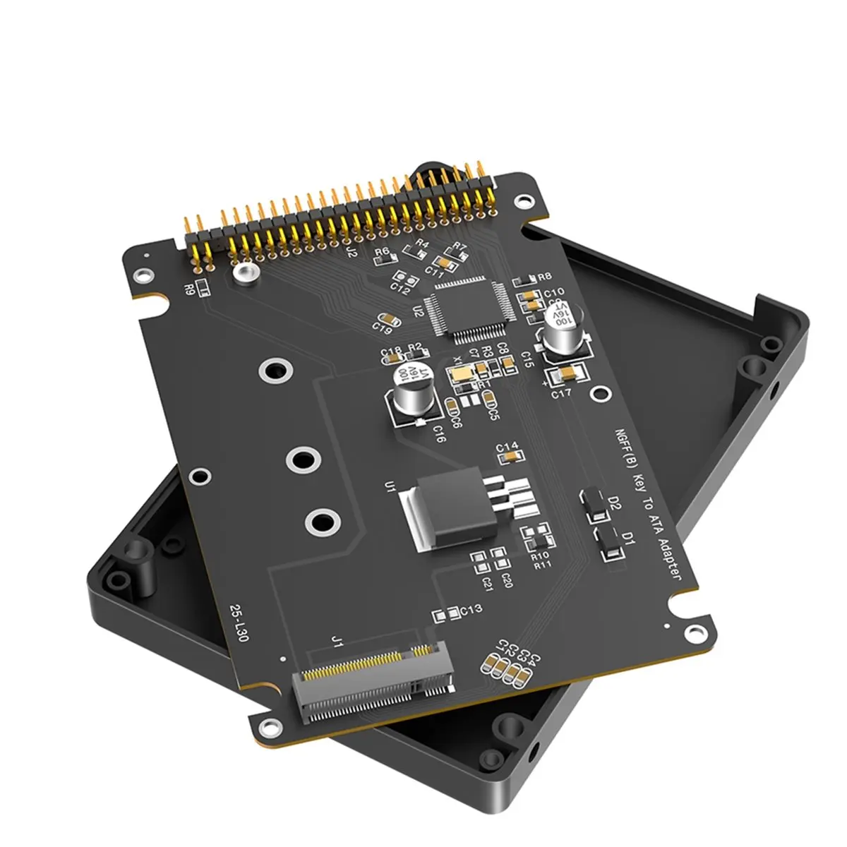 AA80 M.2 NGFF SATA SSD to 2.5 Inch IDE 44 Pin Adapter Card, Convert M.2 NGFF SSD to PATA IDE Hard Disk for PC Laptop
