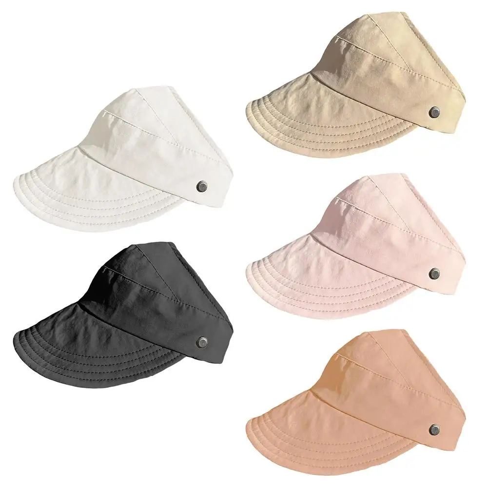 Summer Breathable Air Sun Hats Men Women Adjustable Visor UV Protection Empty Solid Sports Tennis Running Sunscreen Cap Hat