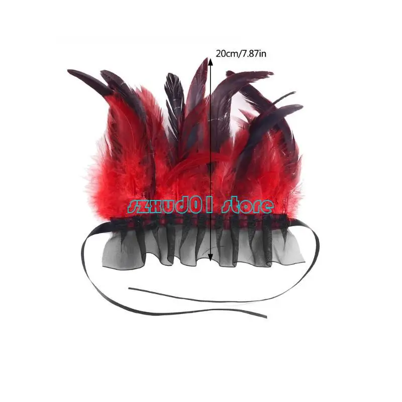 1xca Vintage Feathered Hand Hand Cuffs สำหรับผู้ใหญ่ unisex แขนกอธิคแขนเสื้อธีมปาร์ตี้ชุดข้อมือแขนข้อมือสวมหน้ากาก Armwear