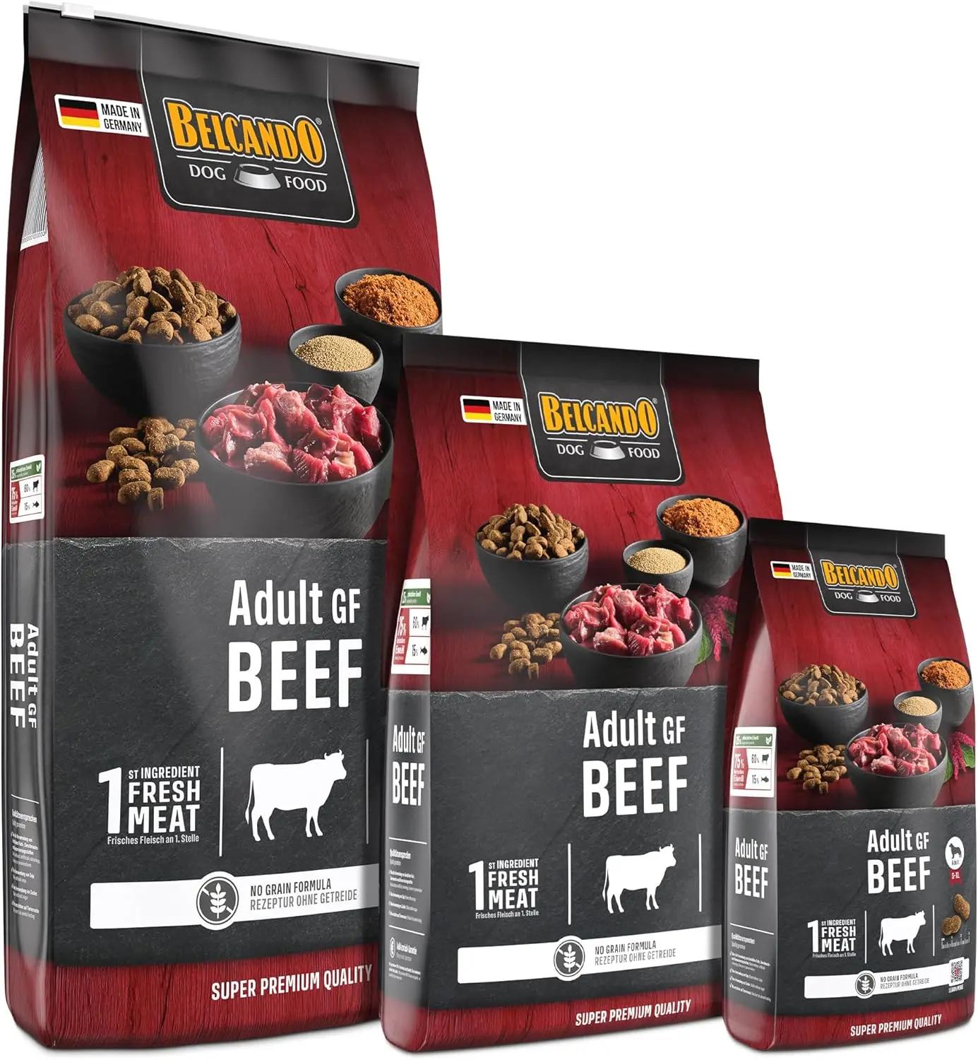 Erwachsenen-GF-Rindfleisch [12,5 kg] Getreidefreies Hundefutter |   Trockenfutter ohne Getreide mit Rindfleisch |   Eigenständiges Futter für ausgewachsenes Tier