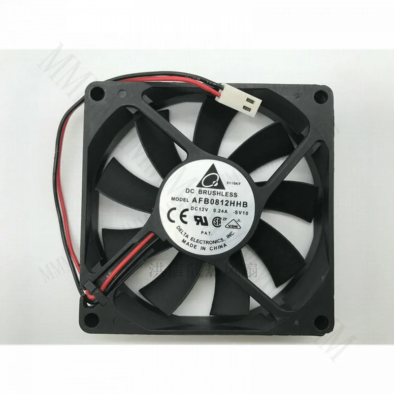 TT 1 piece Delta AFB0812HHB DC12V 0.24A 8015 80*15MM 80mm 2-wire cooling fan 2-pin
