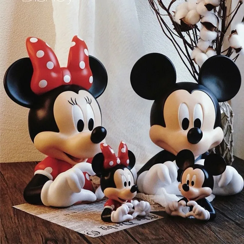 

Minnie and Mickey Heart-shaped Cartoon Engagement Wedding Decoration Figurine Living Room Table Decoration for Women