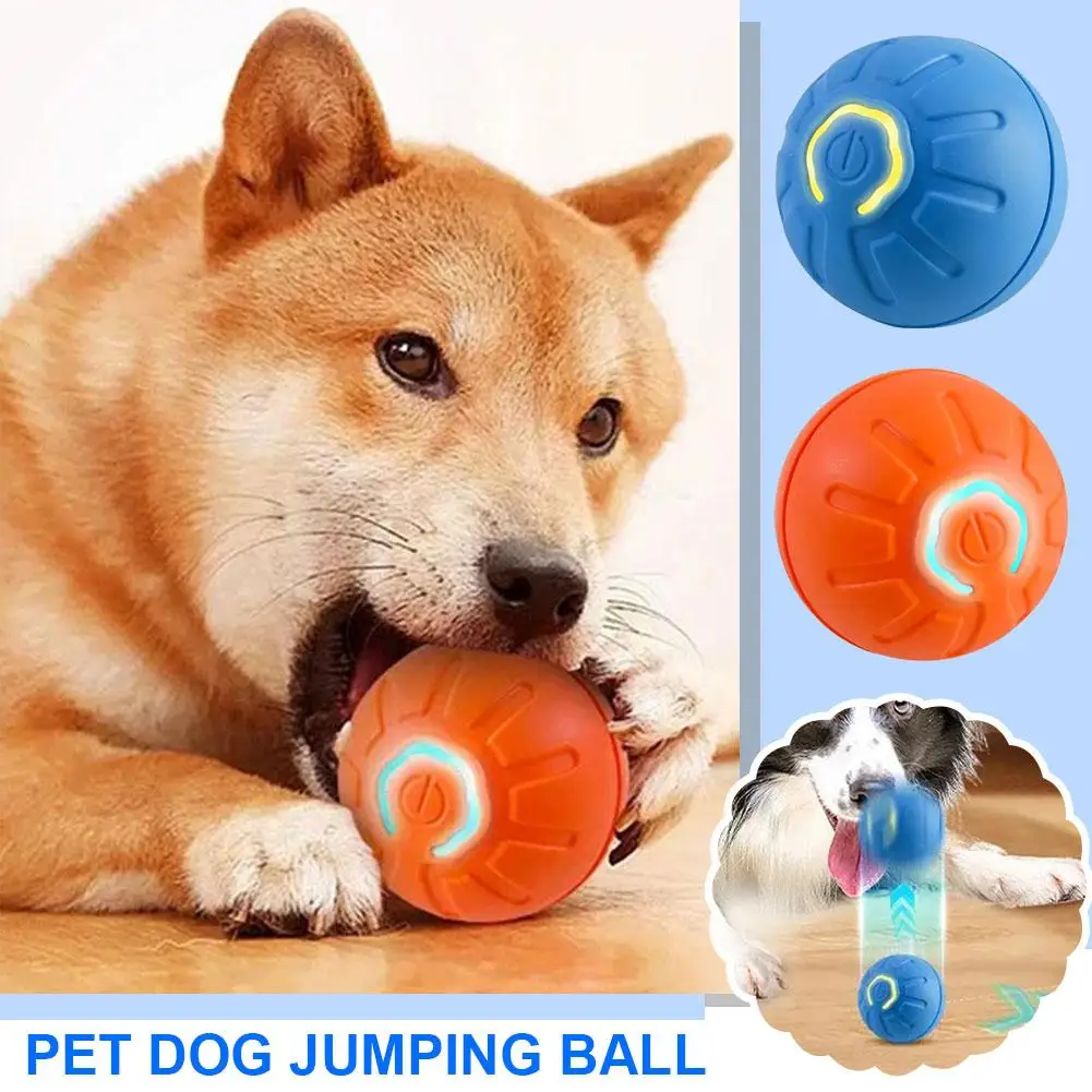 Electric Smart Pet Toy Ball Automatic Bouncing Bite-resistant LED Light Dog Self-entertainment And Cat Toy With Rechargeabl T9O2