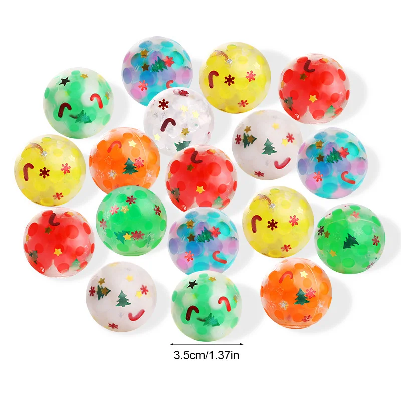 10/20/50 قطعة عيد الميلاد ضغط الكرة تخزين ستوفير الاطفال الكبار لعبة حسية السنة الجديدة هدية حفلة عيد ميلاد جودي حقيبة بيناتا حشو #4