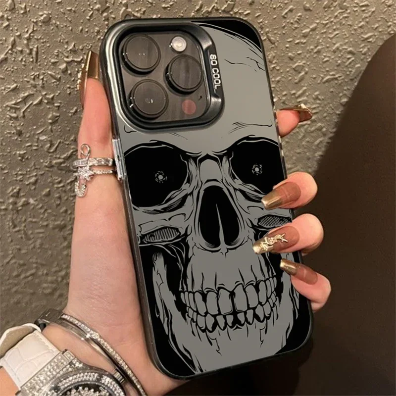 Case For Samsung Galaxy A55 Case A16 A54 A53 5G A34 A35 A33 S24 S23 S22 S21 S25 Ultra Plus FE Cover Four Skull Horror Halloween