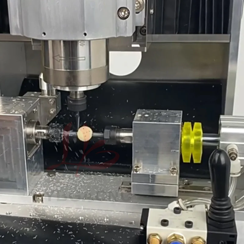 Desktop 4-Axis Wood Carving Machine - close-up view