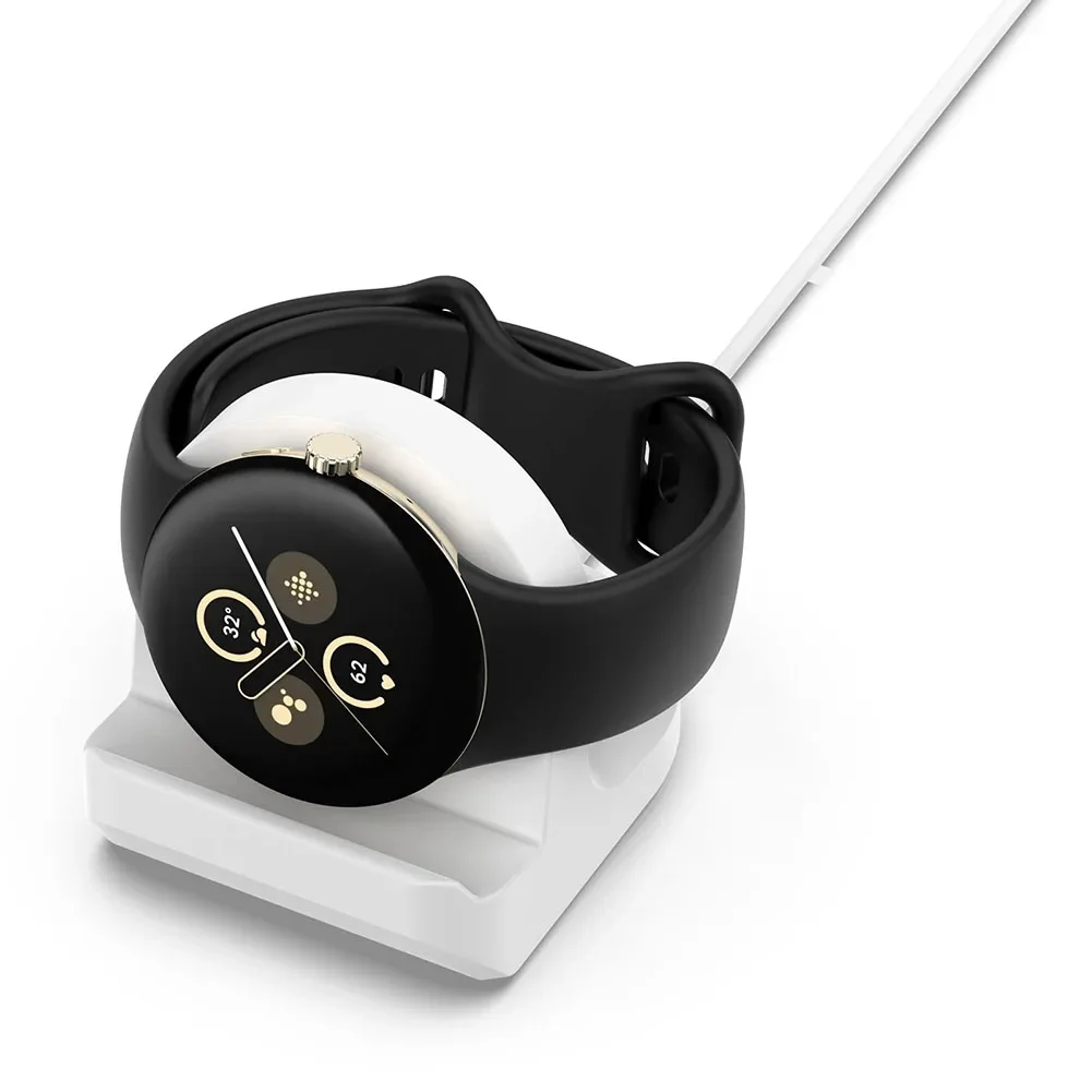 Suporte de carregador de silicone antiderrapante suporte de carregamento suporte de cabo de mesa para google pixel watch 2 acessório