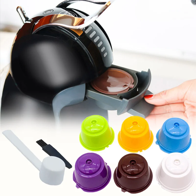 Coffee Capsules Reusable Coffee Filter Cup for Nescafe Dolce Gusto Refillable Cap Coffee Filter Tea Basket Kitchen Accessories