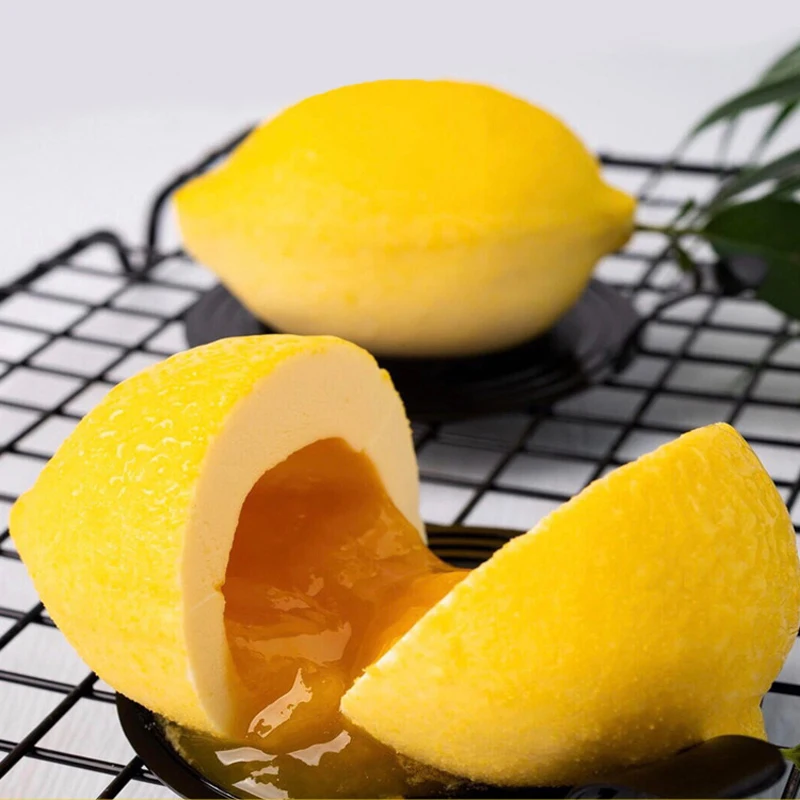 French Dessert Cake Decorating Tools 3D Lemon Shape Fruit Silicone Mold Brownies Cake Mousse Cake Moulds Pastry Baking Tools