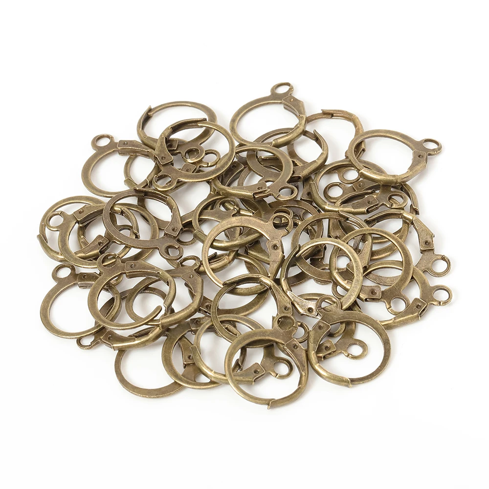 50 Stück runde Ohrringhaken mit Anhängerringen, französische Ohrringbasis für DIY-Charms, Ohrringe, Schmuckherstellung, Zubehör, Großhandel – Detail 7