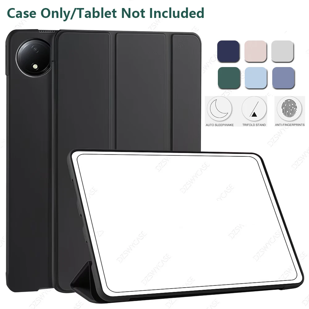 Flip-Tablet-Hülle für Redmi Pad SE 8.7 2024, Dreifach Faltbarer Ständer Smart Cover mit Weicher TPU-Rückseite, Auto-Schlaf- und Weckfunktion