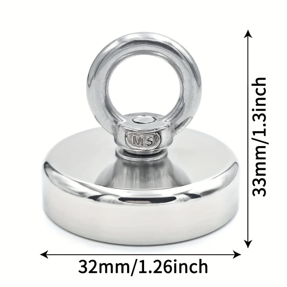 D16 ~ D42mm Supersterke Neodymium Vishaak N52 Heavy Duty Zeldzame Aarde Neodymium met Verzonken Gat Oogbout Salvage Magnetisch