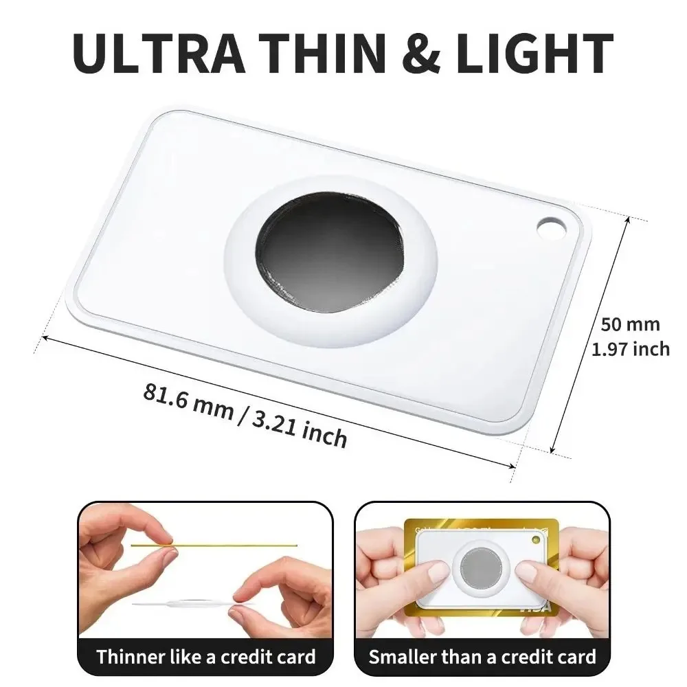 

Durable Silicone Card Holder ，For Apple AirTag – Ultra-Thin Anti-Lost Wallet Case for Daily Carry Pouch