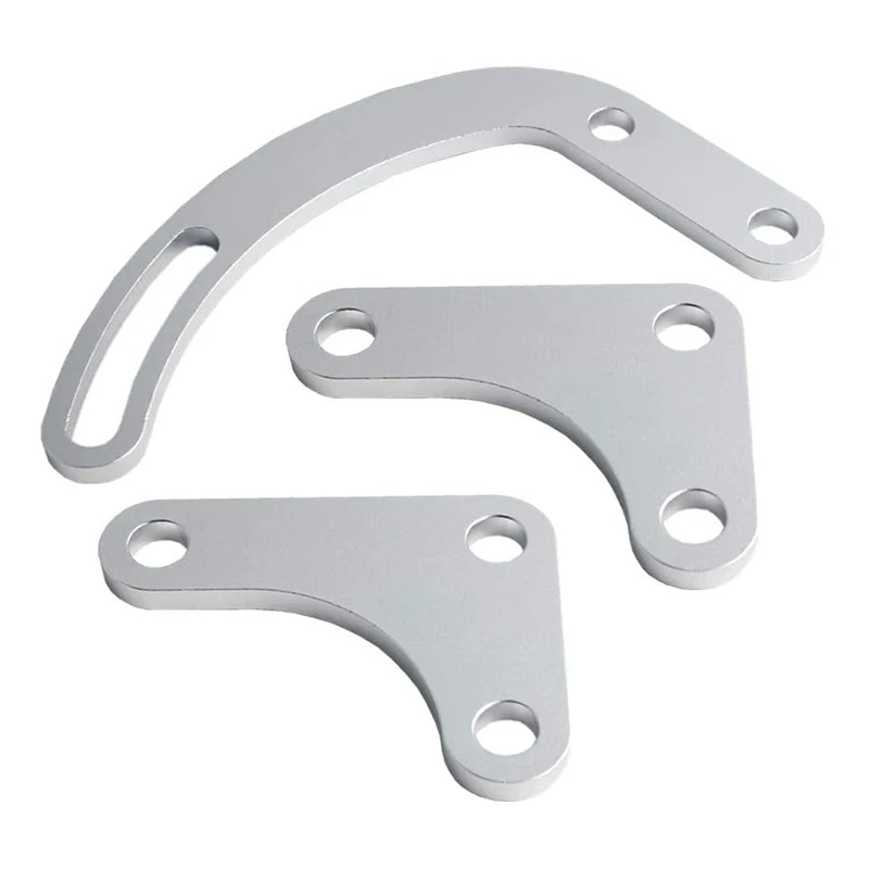 

R1-Power Steering Pump Bracket V-Belt Slotted Adjustable LWP 305 327 383 For Chevy 350 Small Block Long Water Pump 551522