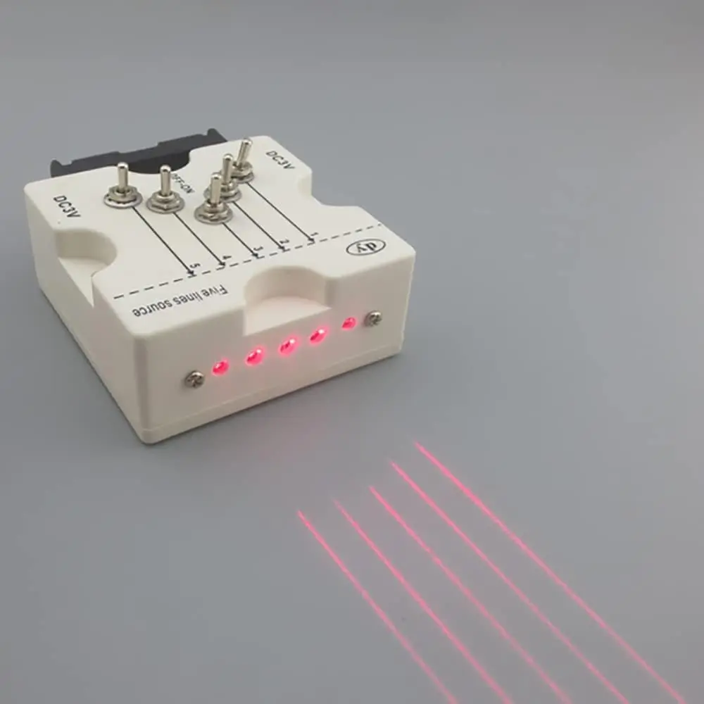 2AA Battery Powered Optical Experiment Box of Laser Five Line Light Source Physical Optics Convex Lens Concave Parallel Light