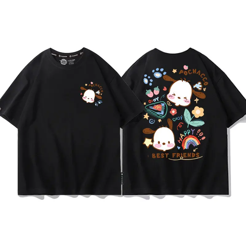 

Детская футболка в корейском стиле Sanliou Co, 100% хлопок, с двусторонним принтом, для родителей и детей, с круглым вырезом