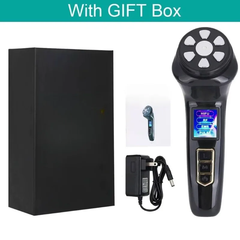 3MHz EMS Facial Lifting Massager Handheld Anti-Aging Wrinkle Remover Instrument Multi Plug Home Skin Care Tool