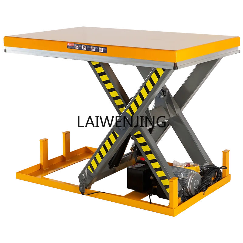 HLZ fixed lifting platform truck 2 tons scissor lift mobile small hydraulic freight elevator