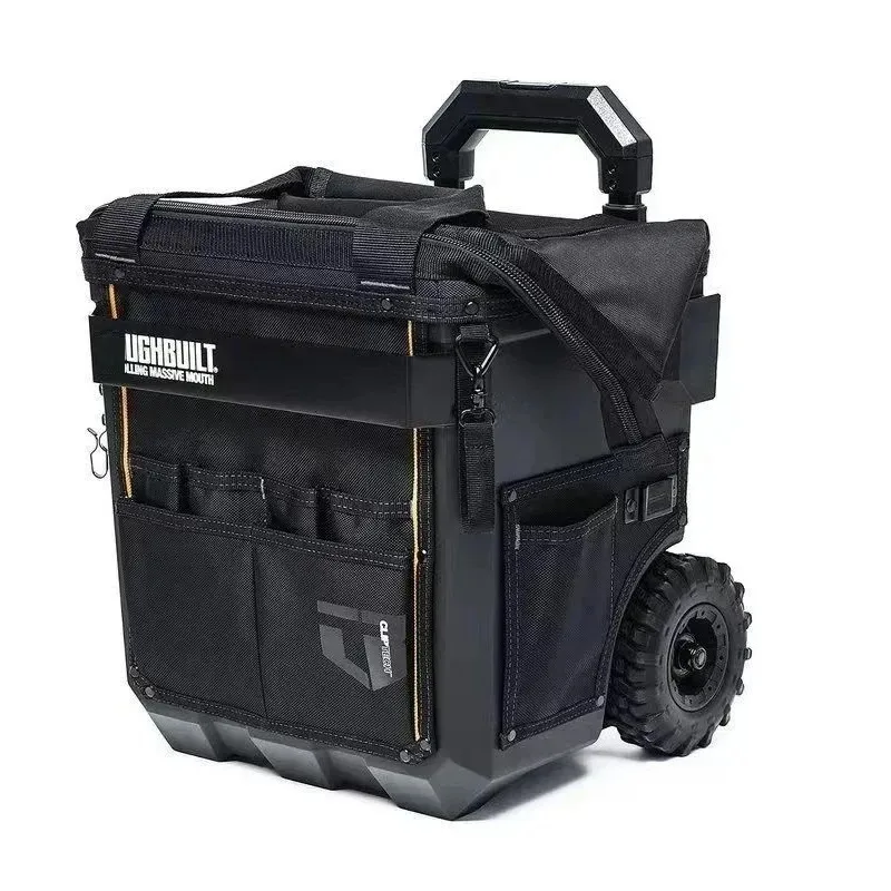 Caja de Herramientas multifuncional TOUGHBUILT, barra de tracción de fondo duro, bolso de remolque, reparación profesional de electricista, bolsa de