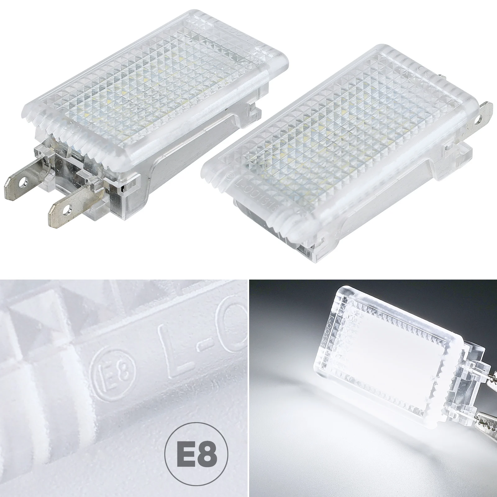 2 luzes led para porta-malas de bagagem, sem erros, para opel astra agila omega insignia vectra, luz para bota de carga, substituição de lâmpada interior do carro