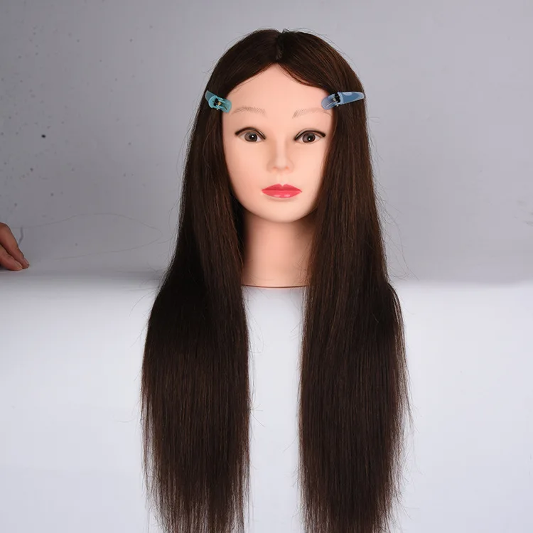 New Training head mannequin head head model dummy head practice hair cutting and coiled hair all real hair 80% doll exquisite