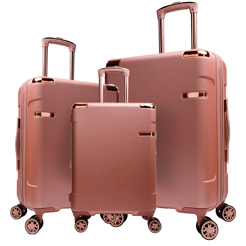 Hot Sale Silent Universal Spinner Wheel Business Travel Trolley Unisex ABS Material Suitcase with outside Iron inside Aluminum