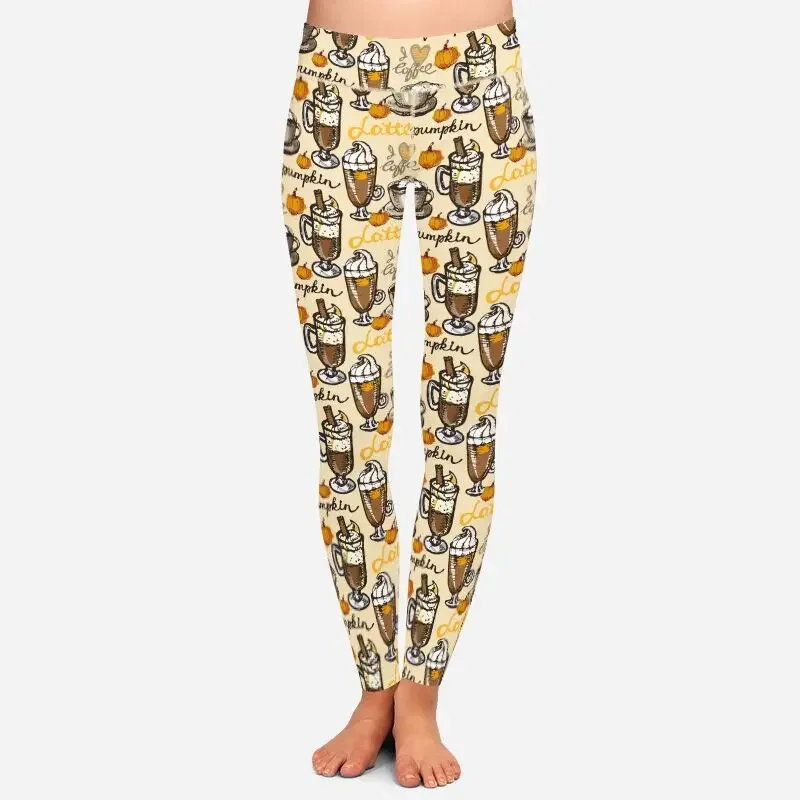 LETSFIND alta qualità Sexy 3D Halloween zucca e Ghost Print Leggings vita alta moda donna Fitness Stretch Leggings