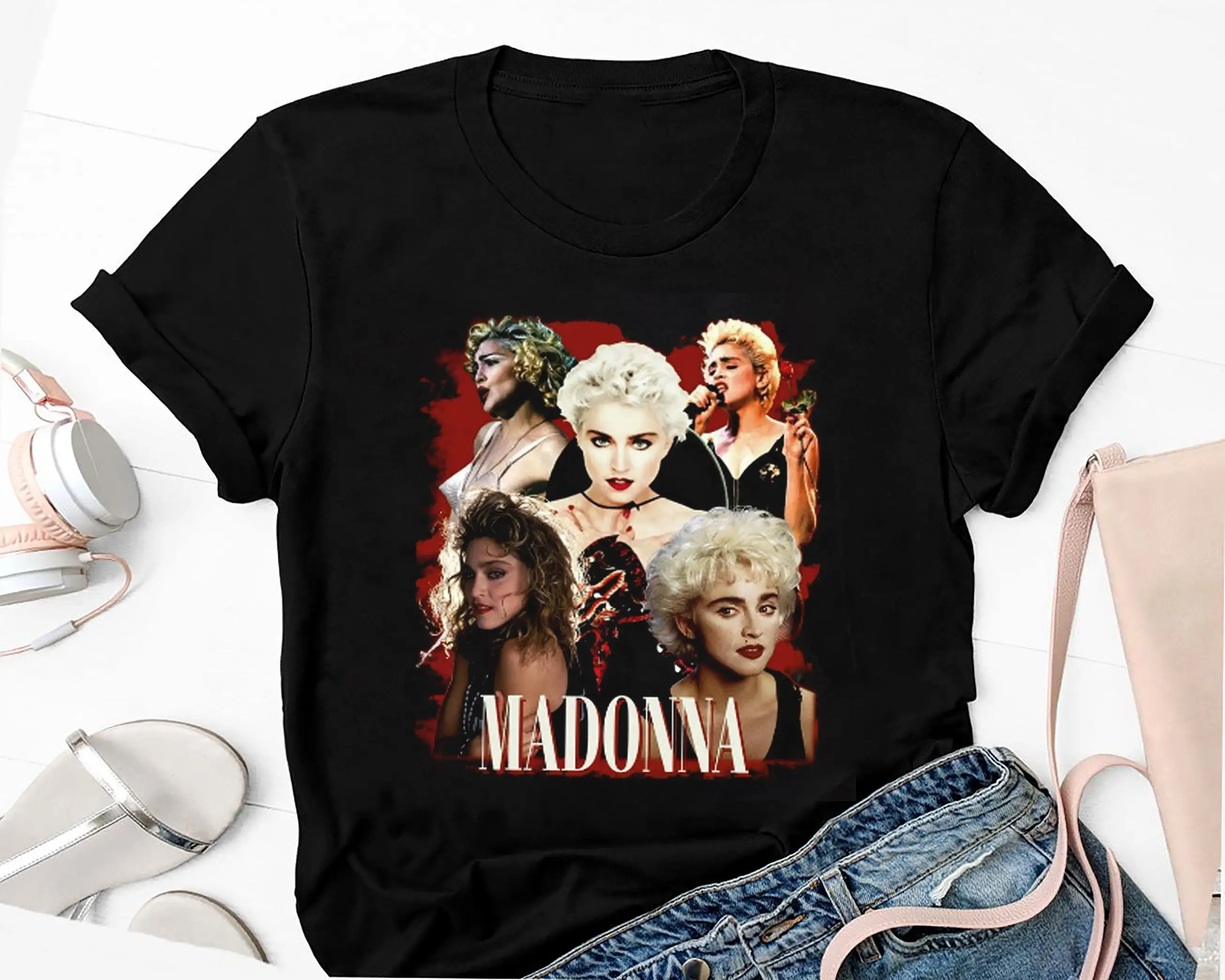 Madonna Queen Bootleg T Shirt The Celebration Tour 2023 Concert Merch Fan Lovers 90s Vintage