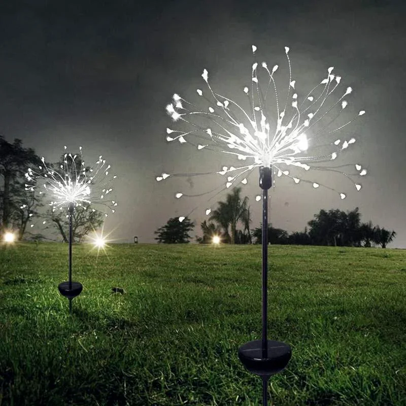 LED Solar Feuerwerk Lichter Wasserdichte Outdoor Löwenzahn DIY Form Lampe Flash String Fairy Lichter für Garten Landschaft Rasen Dekor