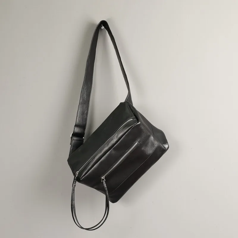 Fashion Crossbody Bag for Men Japanese Style Shoulder Bags Men Large Capacity Messenger Bag PU Leather Crossbody Shoulder Bag image 6