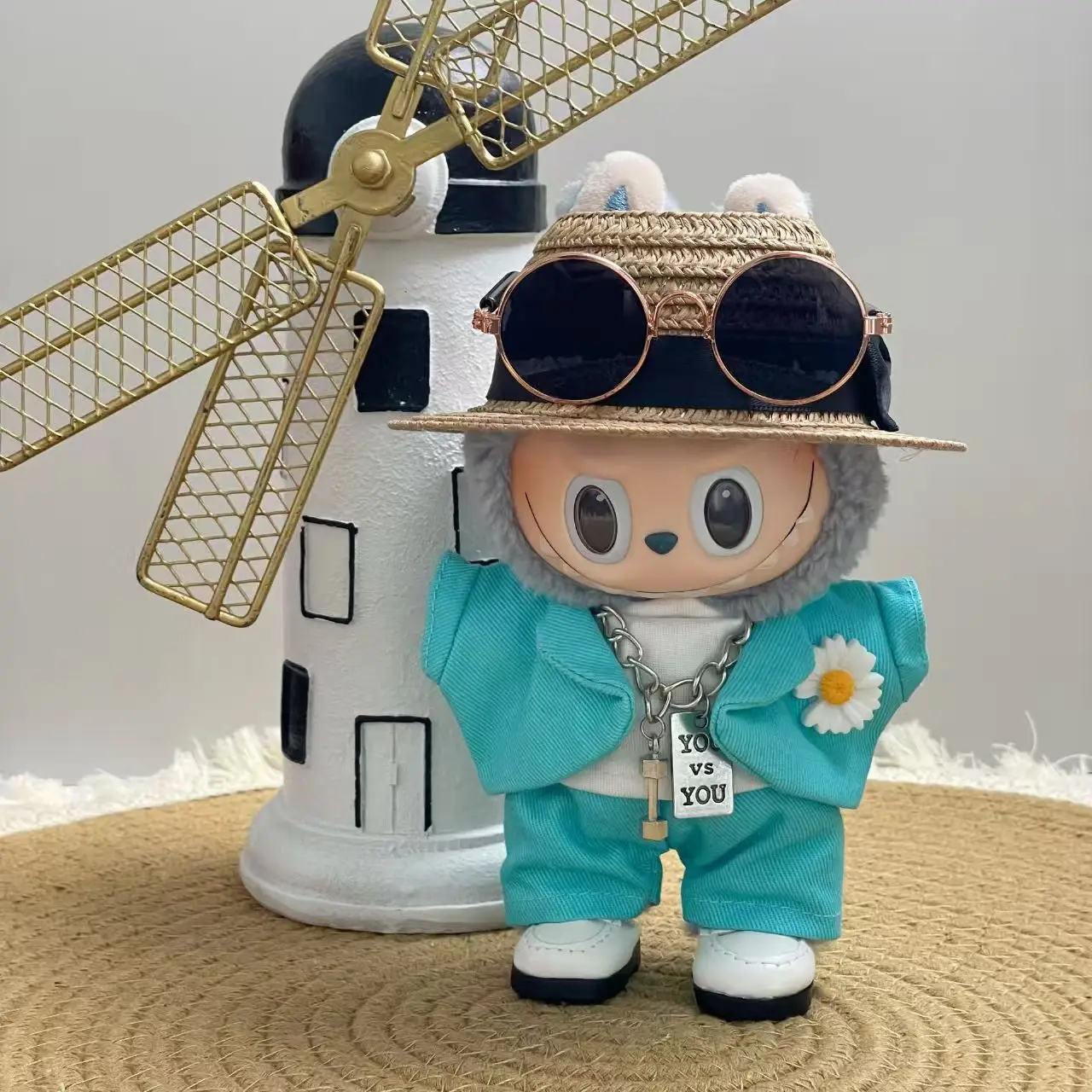 

GD G-Dragon's Same Style Одежда для 17 см Labubu Стильный костюм Концертные аксессуары Подарок на день рождения Аксессуары миниатюры