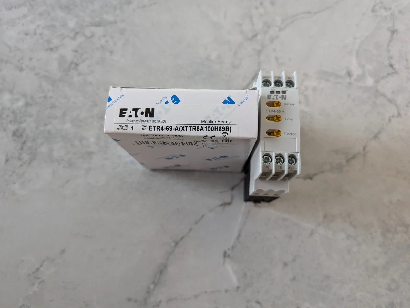 ETR4-69-A ( XTTR6A100H69B ) 031891 Timing relay, 1W, 0.05s-100h, multi-function, 24-240VAC/DC