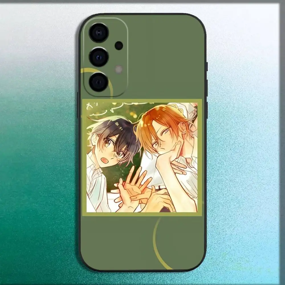 S-SASAKI 만화 및 미야노 전화 케이스 삼성 갤럭시 A73,72,71,A52,51,40,41,A22,A32,31,A13,12,Note20 소프트 블랙 쉘