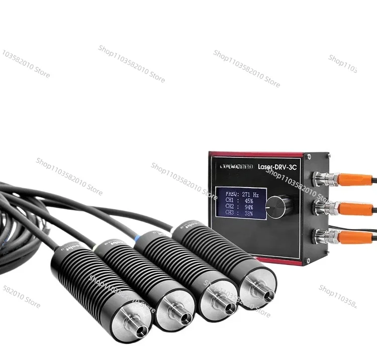 Fiber laser module PWM dimming controller coupled with SMA interface fiber core 5-30mW experiment
