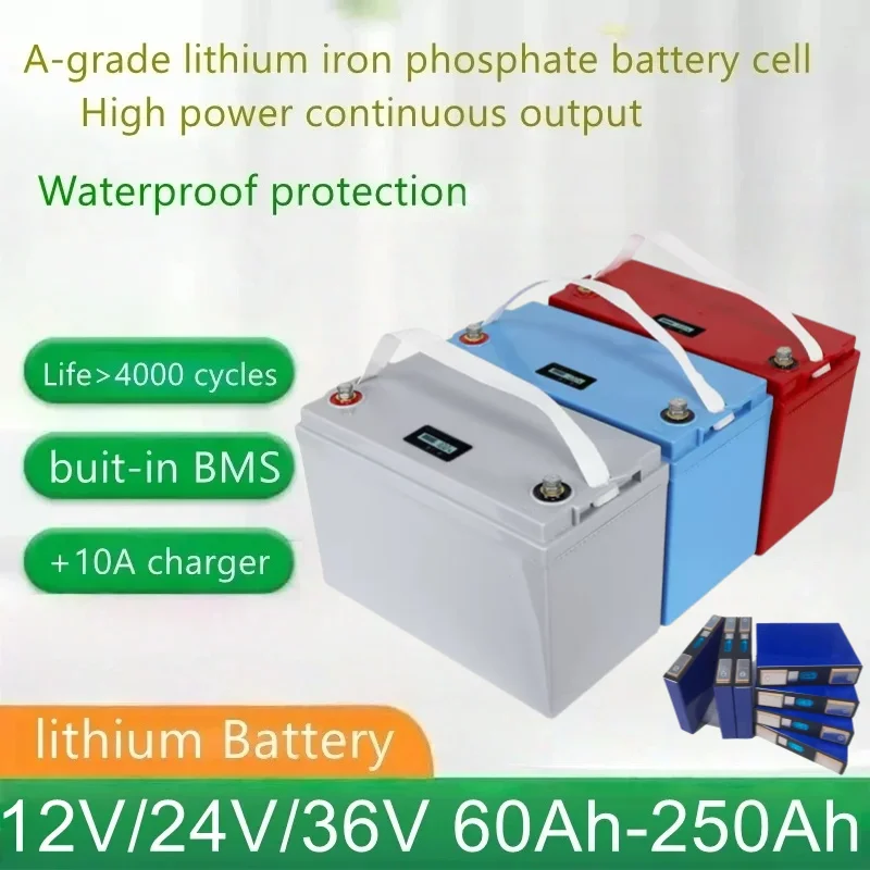 

Lithium Ion Battery for Trolling Fishing Boat RV Solar Storage 12V 24V 36V Multiple Sizes 100Ah 200Ah 150Ah 120Ah 80Ah 60Ah 250A