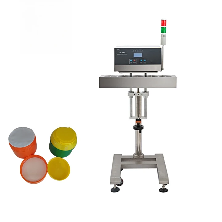 Automatic food plastic glass jar bottle cap aluminum foil induction sealing machine continuous induction sealing machine