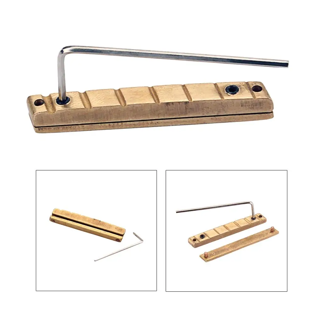 

Copper Guitar Nut Bridge Replacement Parts Brass Accessories Standard Size Durable Professional Collection Gifts