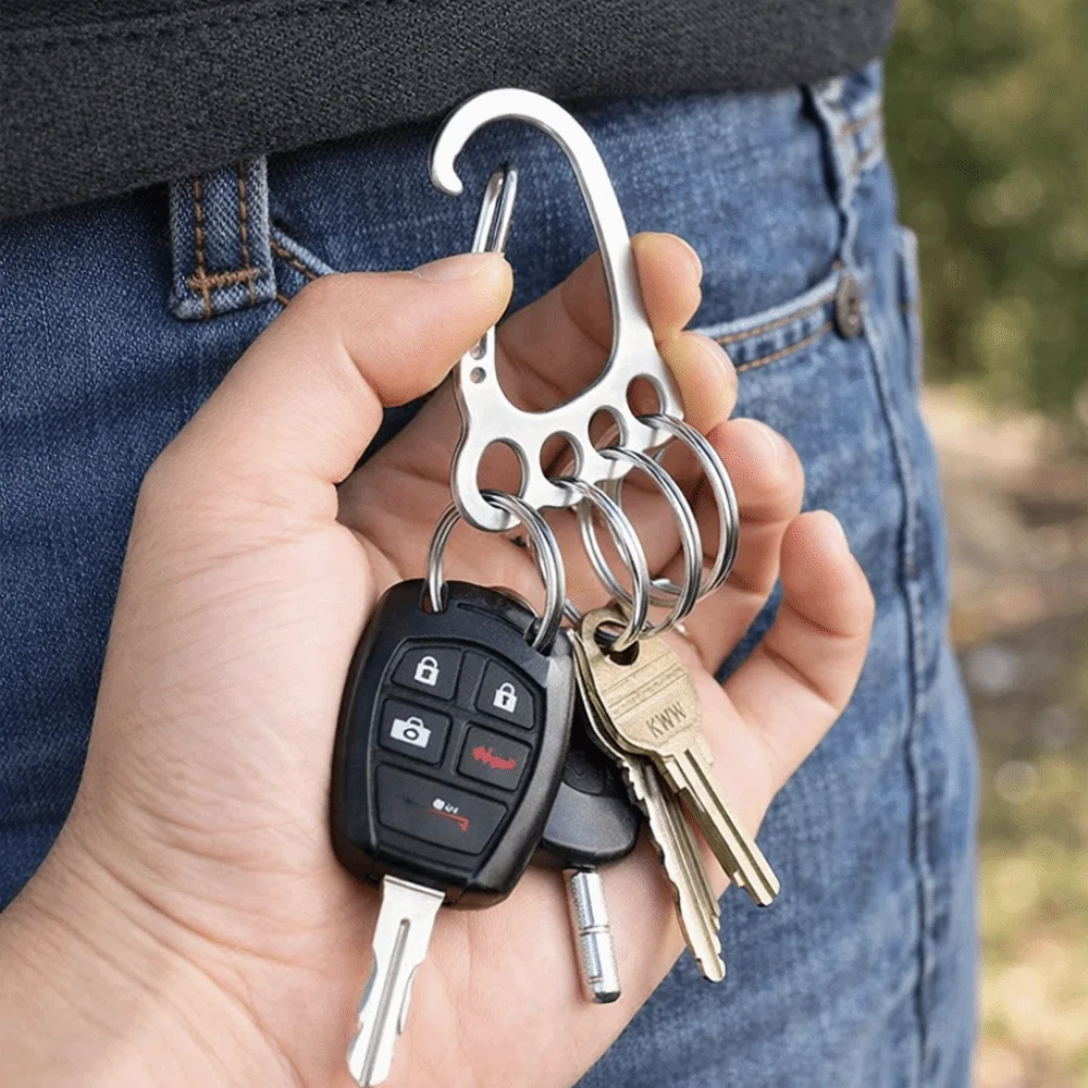 

Серебристый брелок для ключей с легким снятием, многофункциональный, в форме подошвы обуви, с пряжкой, для мужчин и женщин