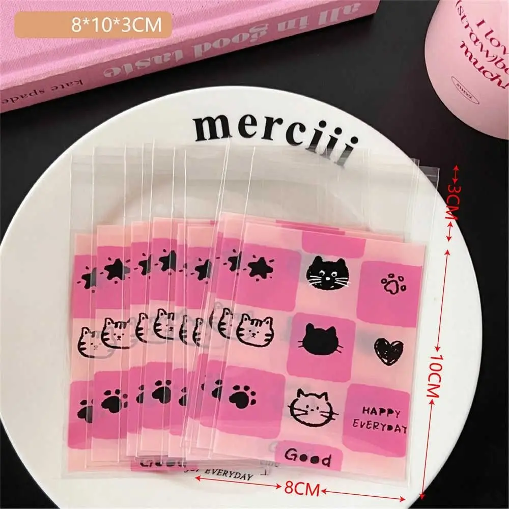 50pcs Disposable Self-Sealing Idol Card Sleeves Sweet Cartoon Ballet Bow Package Photo Postcards Card Cover Star Card Packing