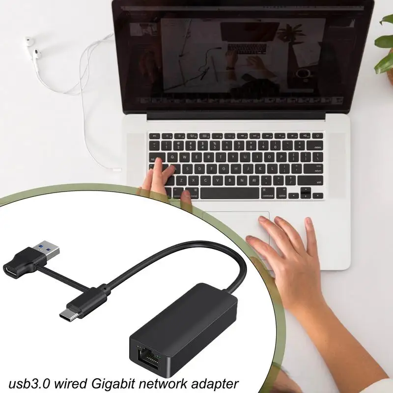 Гигабитный сетевой адаптер для ноутбука, проводная сетевая карта USB3.0, защита от драйверов, внешний гигабитный веб-кабель, конвертер, сотовые телефоны