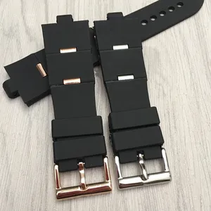 Weicher Gummi -Taktgürtel mit konvexer Schnittstelle, bequemes Accessoires für Männer und Frauen, 22 x 8 mm, 24x8mm 7 Hauptverkäufe ohne Auskleidung - №7