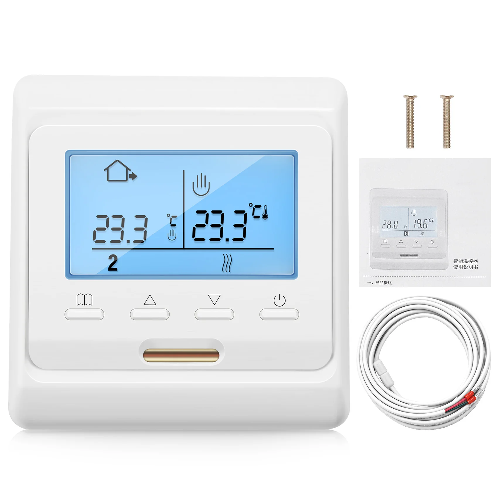 16A 230V LCD Programmable Warm Floor Heating Room Thermostat Thermoregulator Temperature Controller Manual Mechanical