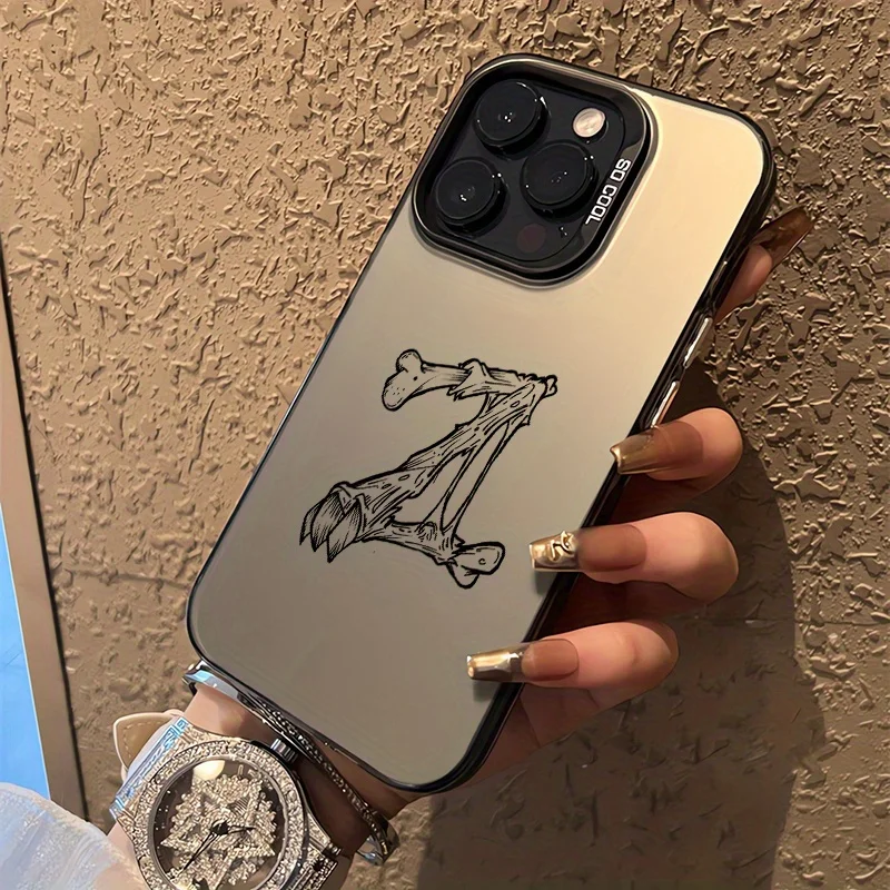 حافظة هاتف بنمط عظمة إلكتروني إبداعي لهاتف آيفون 17 16 15 14 13 12 11 Pro/ Max/Plus غطاء خلفي مقاوم للصدمات مضاد للبصمة #3