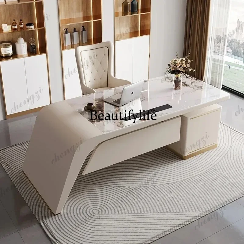 G153 Organizer Decoration Office Table Aesthetic Luxury Specialty Standing Office Desk White Executive Mesa De Escritorio Furnit